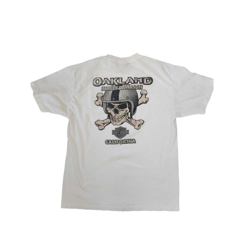 Harley-Davidson men's large Oakland California white short sleeve t-shirt
